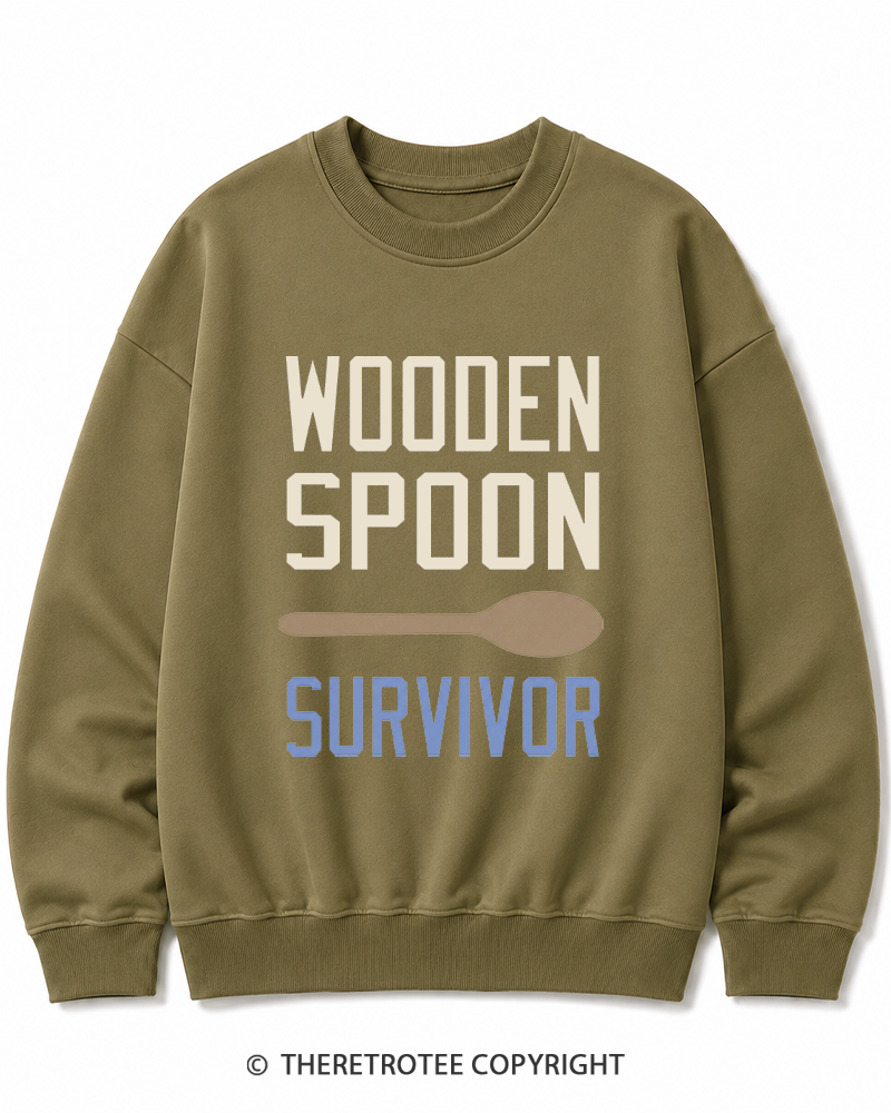 TheRetroTee Wooden Spoon Survivor Cotton Sweatshirt