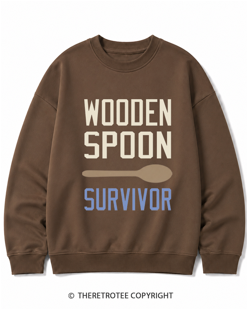 TheRetroTee Wooden Spoon Survivor Cotton Sweatshirt