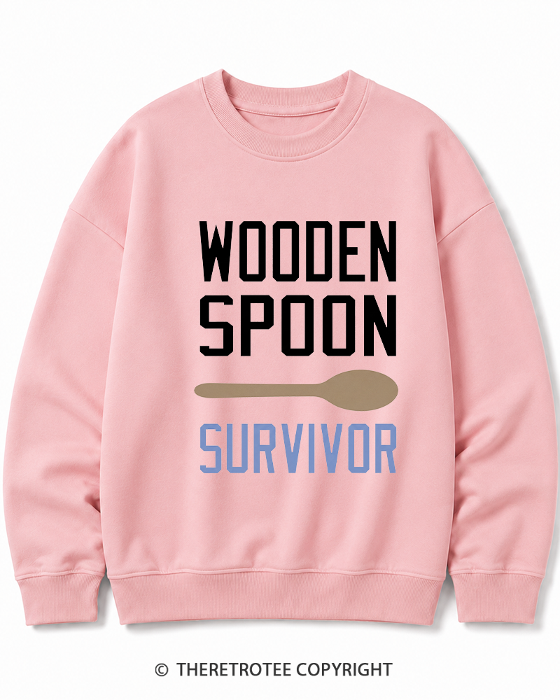 TheRetroTee Wooden Spoon Survivor Cotton Sweatshirt