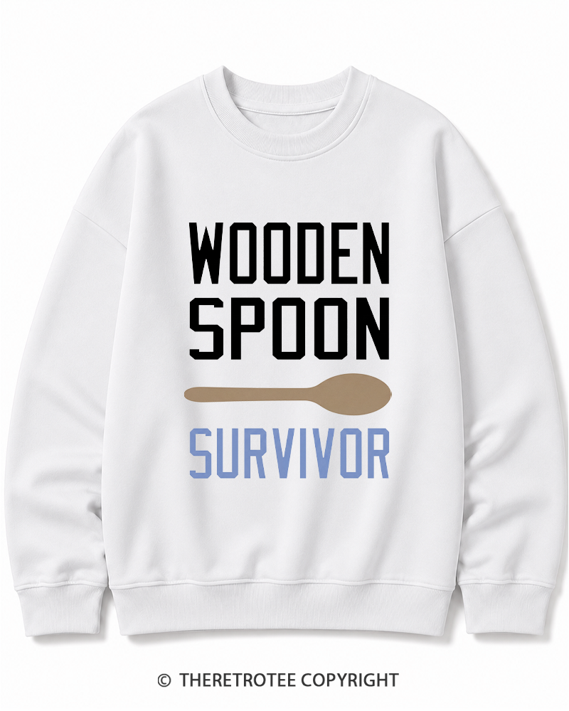 TheRetroTee Wooden Spoon Survivor Cotton Sweatshirt