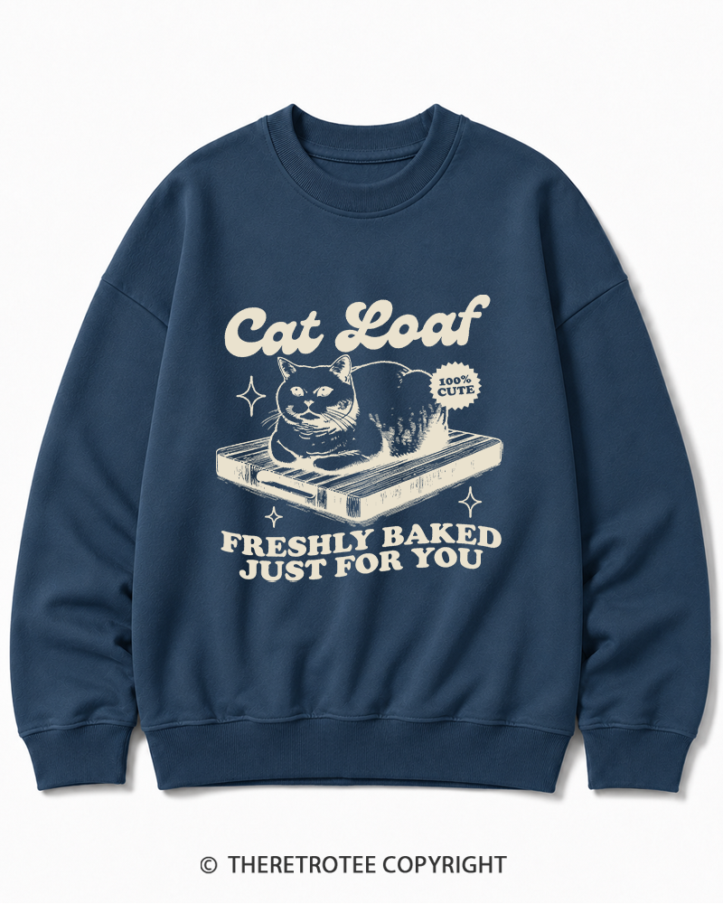 TheRetroTee Cat Loaf 2010s Cotton Sweatshirt