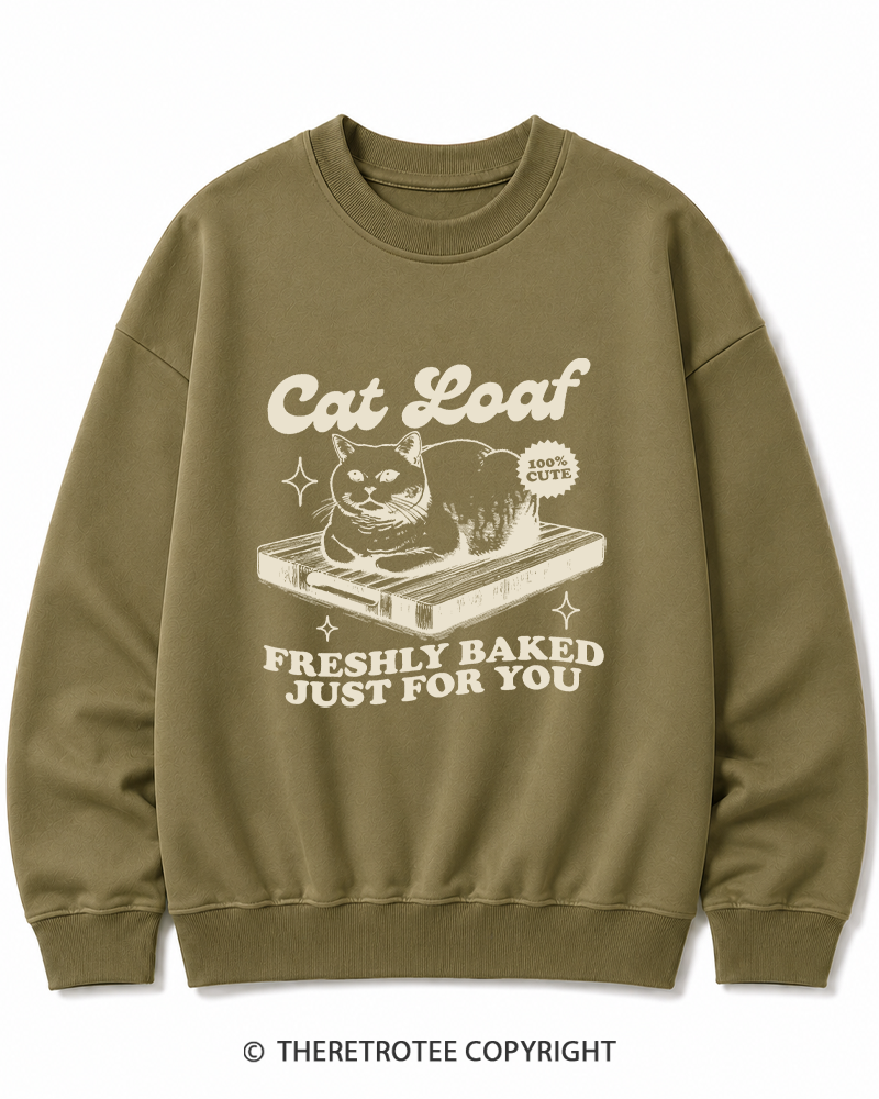 TheRetroTee Cat Loaf 2010s Cotton Sweatshirt