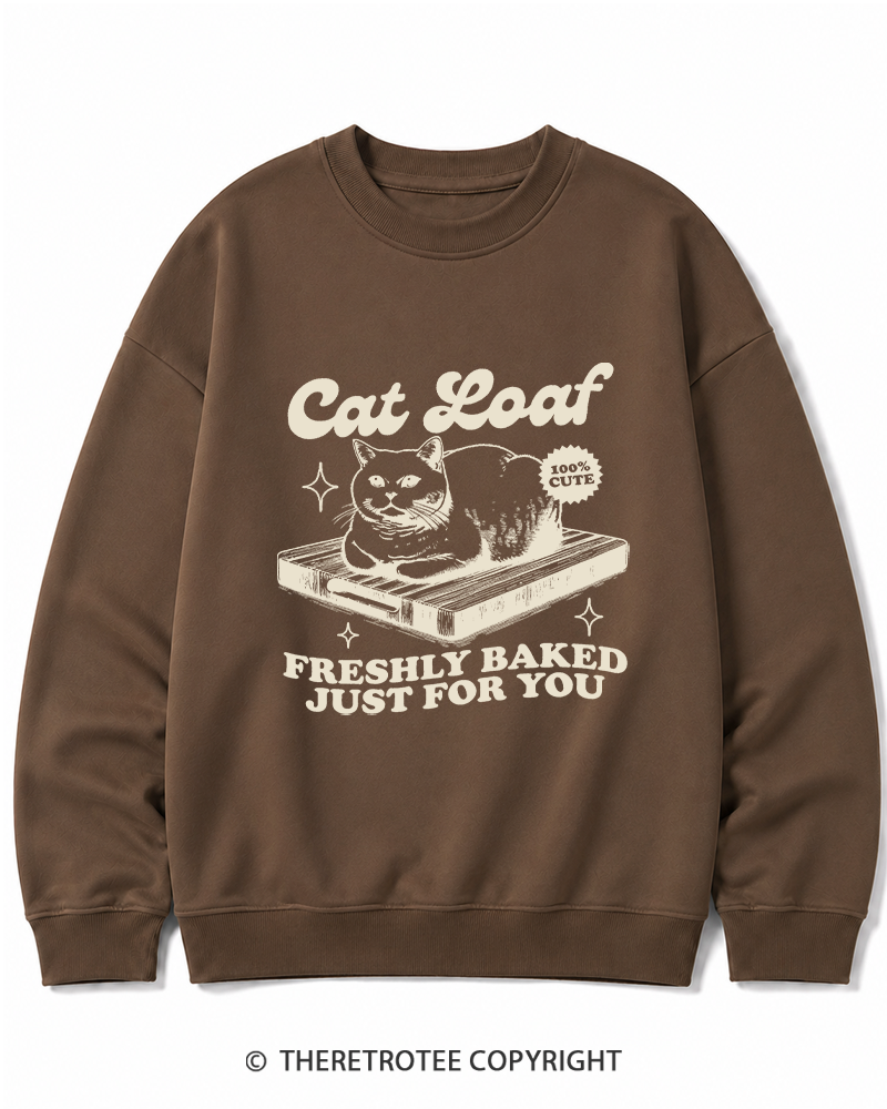 TheRetroTee Cat Loaf 2010s Cotton Sweatshirt
