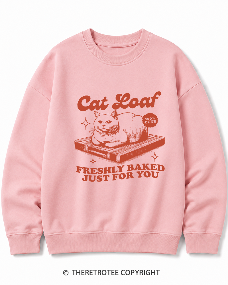 TheRetroTee Cat Loaf 2010s Cotton Sweatshirt