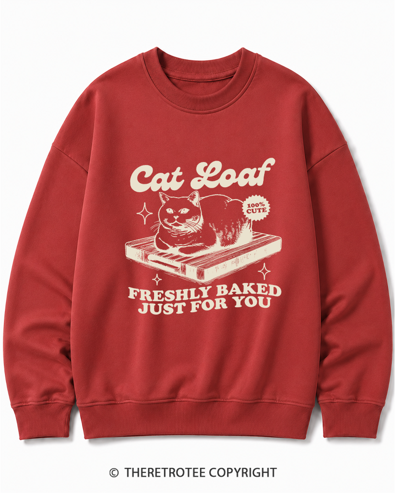 TheRetroTee Cat Loaf 2010s Cotton Sweatshirt