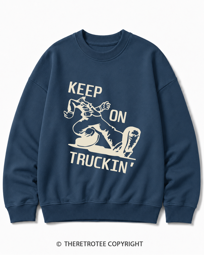 TheRetroTee 1960s Keep On Truckin' Cotton Sweatshirt