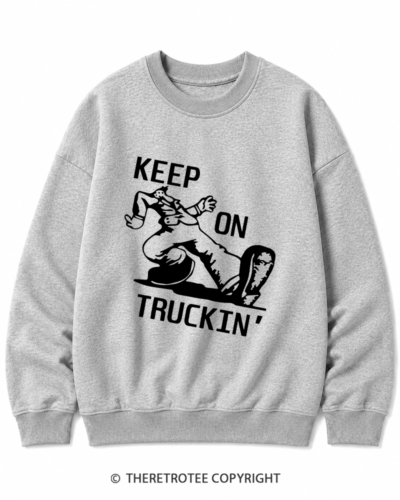 TheRetroTee 1960s Keep On Truckin' Cotton Sweatshirt