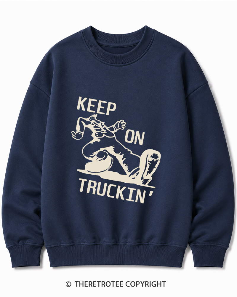 TheRetroTee 1960s Keep On Truckin' Cotton Sweatshirt