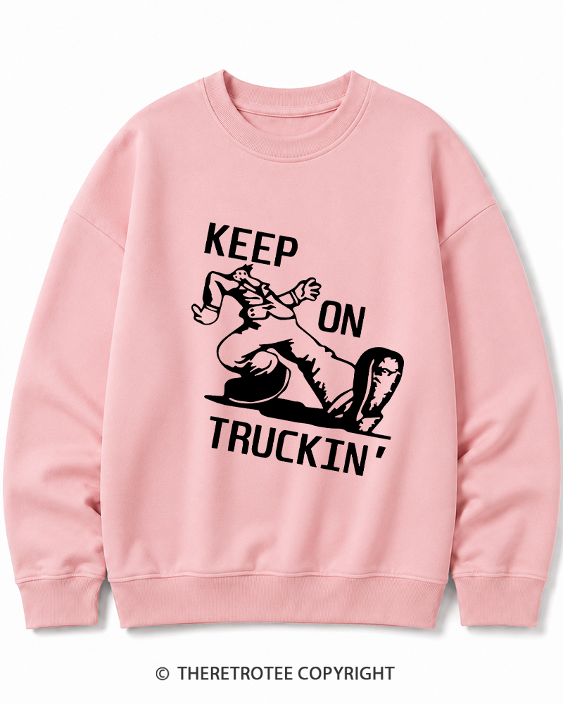 TheRetroTee 1960s Keep On Truckin' Cotton Sweatshirt