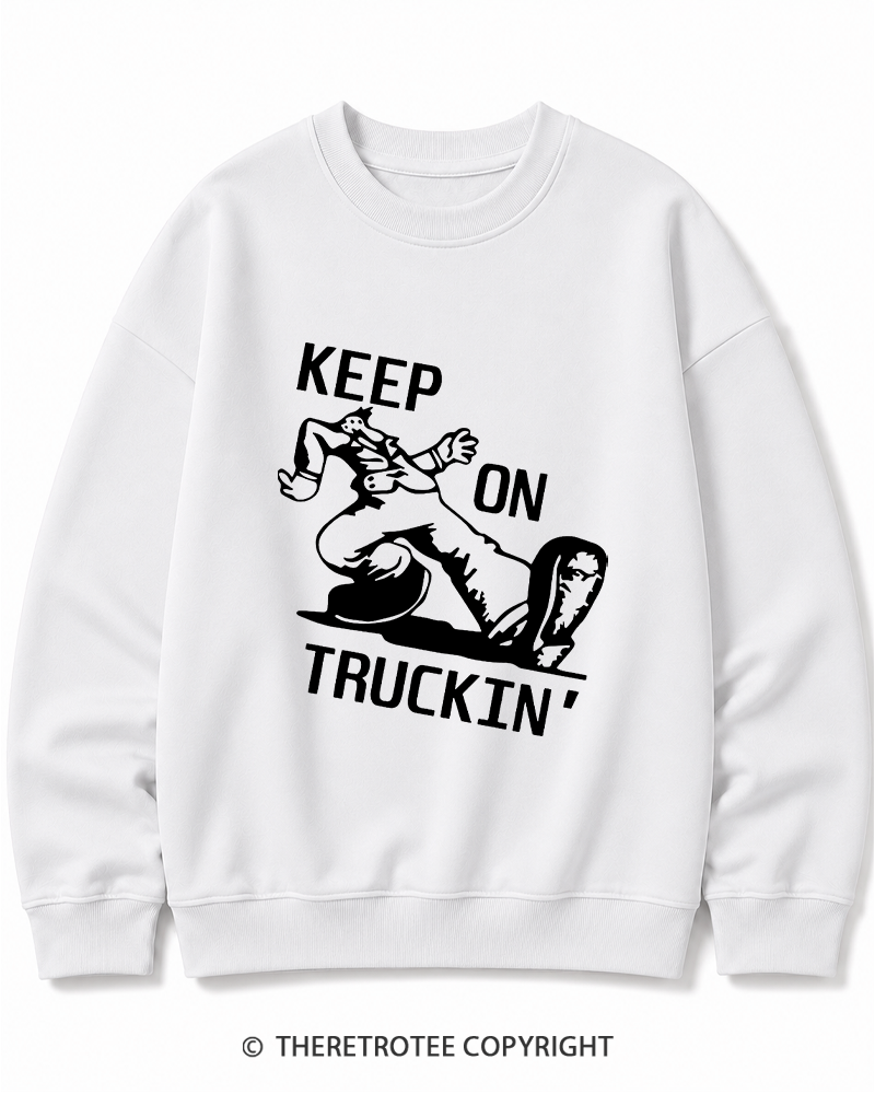 TheRetroTee 1960s Keep On Truckin' Cotton Sweatshirt