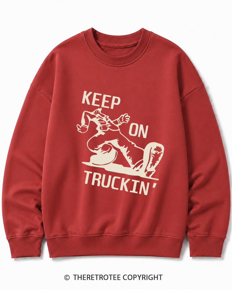 TheRetroTee 1960s Keep On Truckin' Cotton Sweatshirt