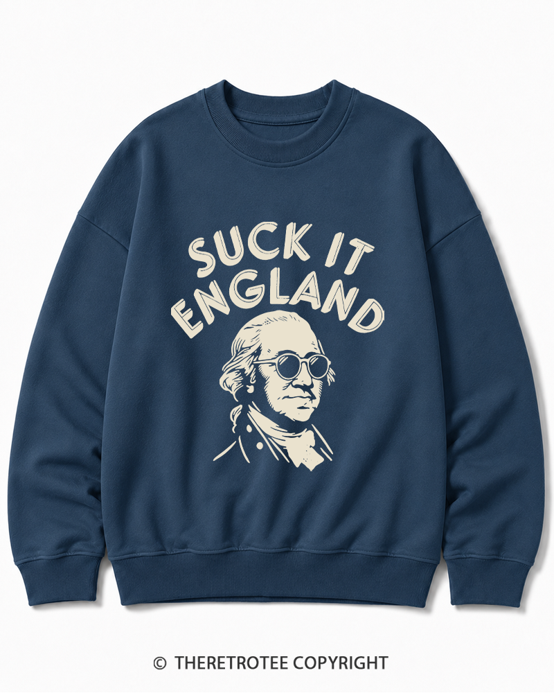 TheRetroTee Suck It, England Cotton Sweatshirt