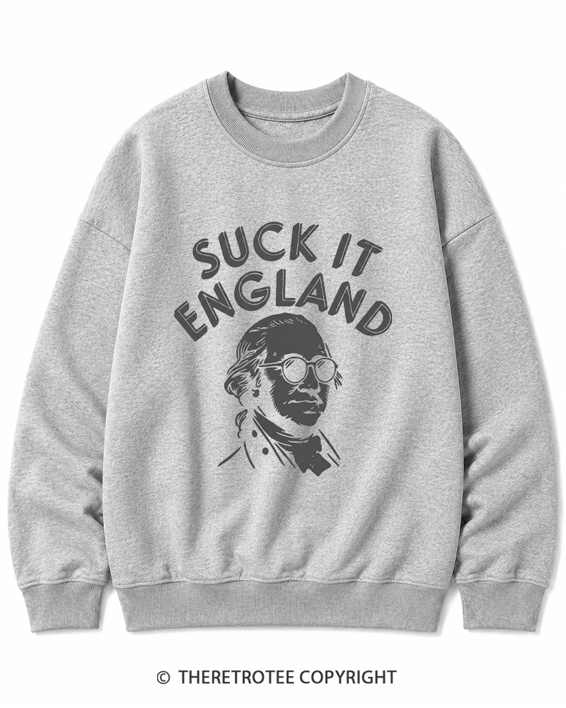 TheRetroTee Suck It, England Cotton Sweatshirt