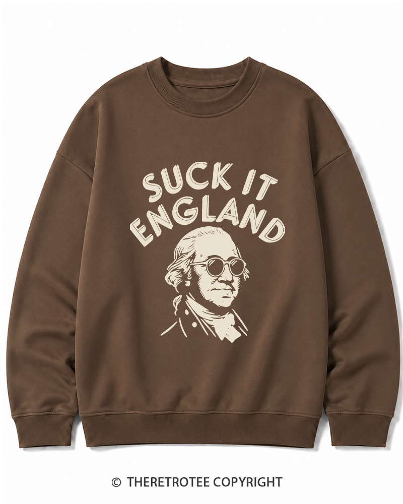 TheRetroTee Suck It, England Cotton Sweatshirt