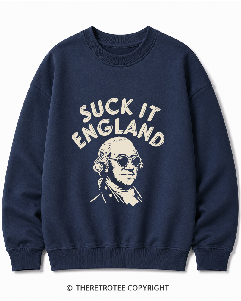 TheRetroTee Suck It, England Cotton Sweatshirt