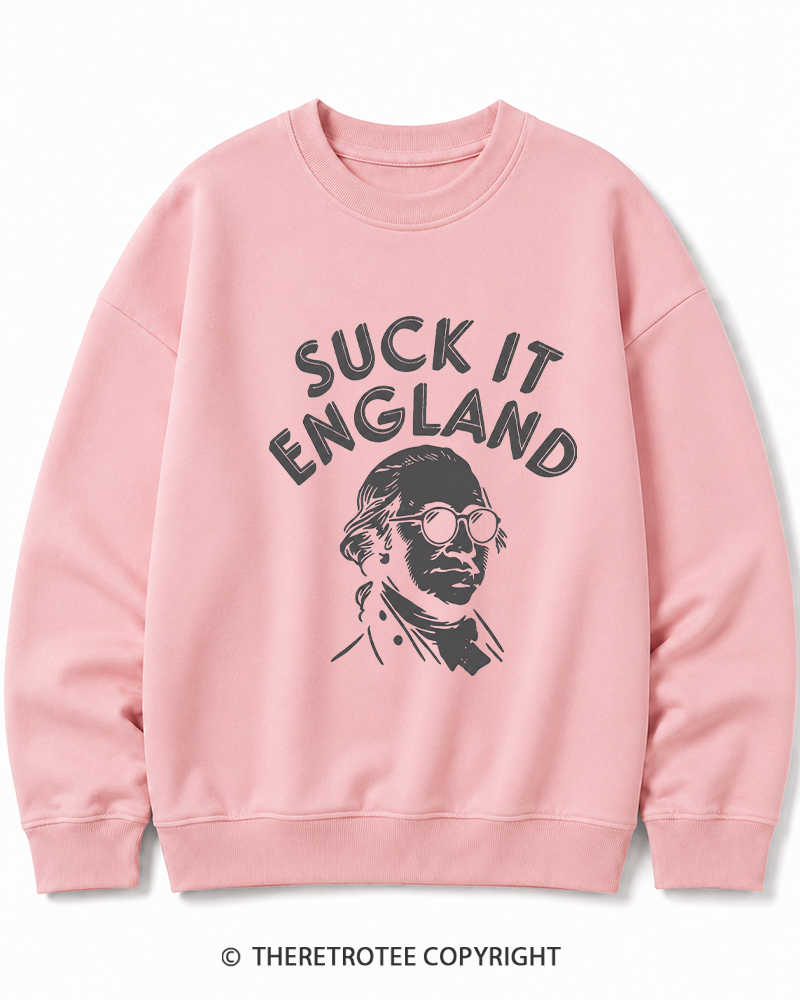 TheRetroTee Suck It, England Cotton Sweatshirt