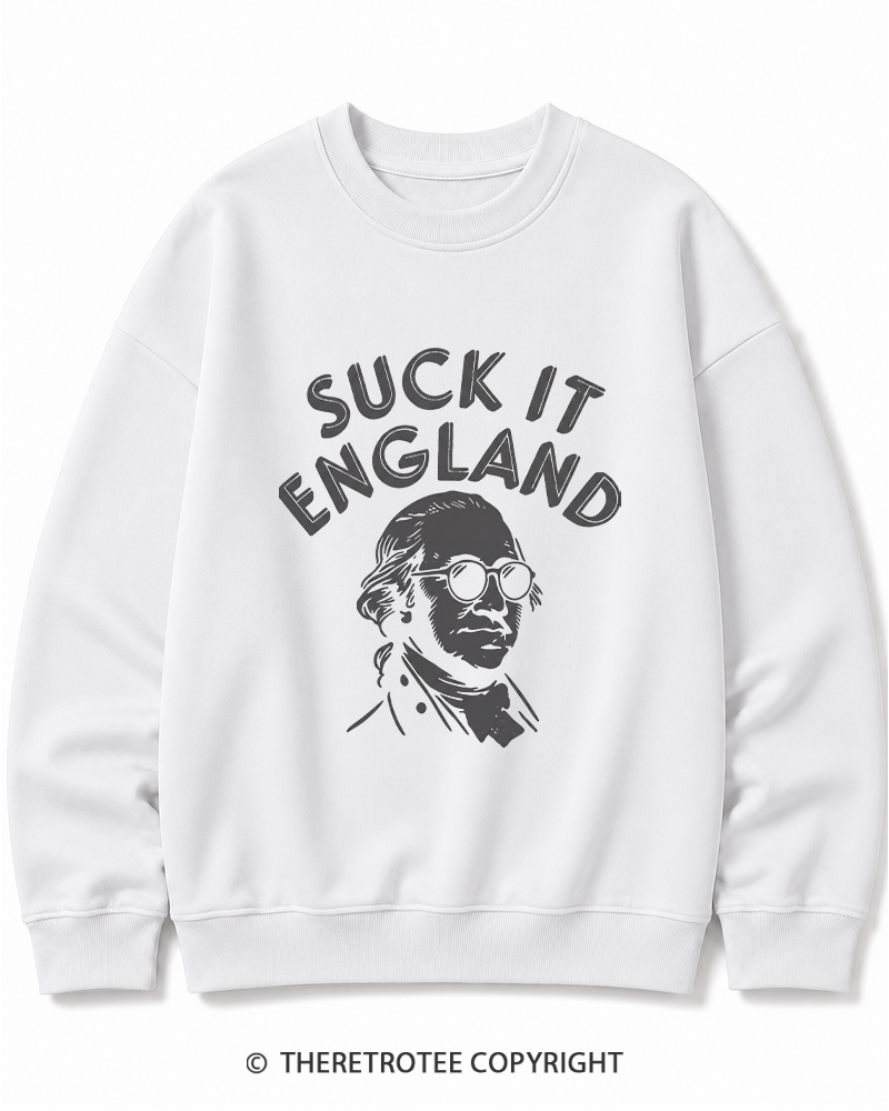 TheRetroTee Suck It, England Cotton Sweatshirt