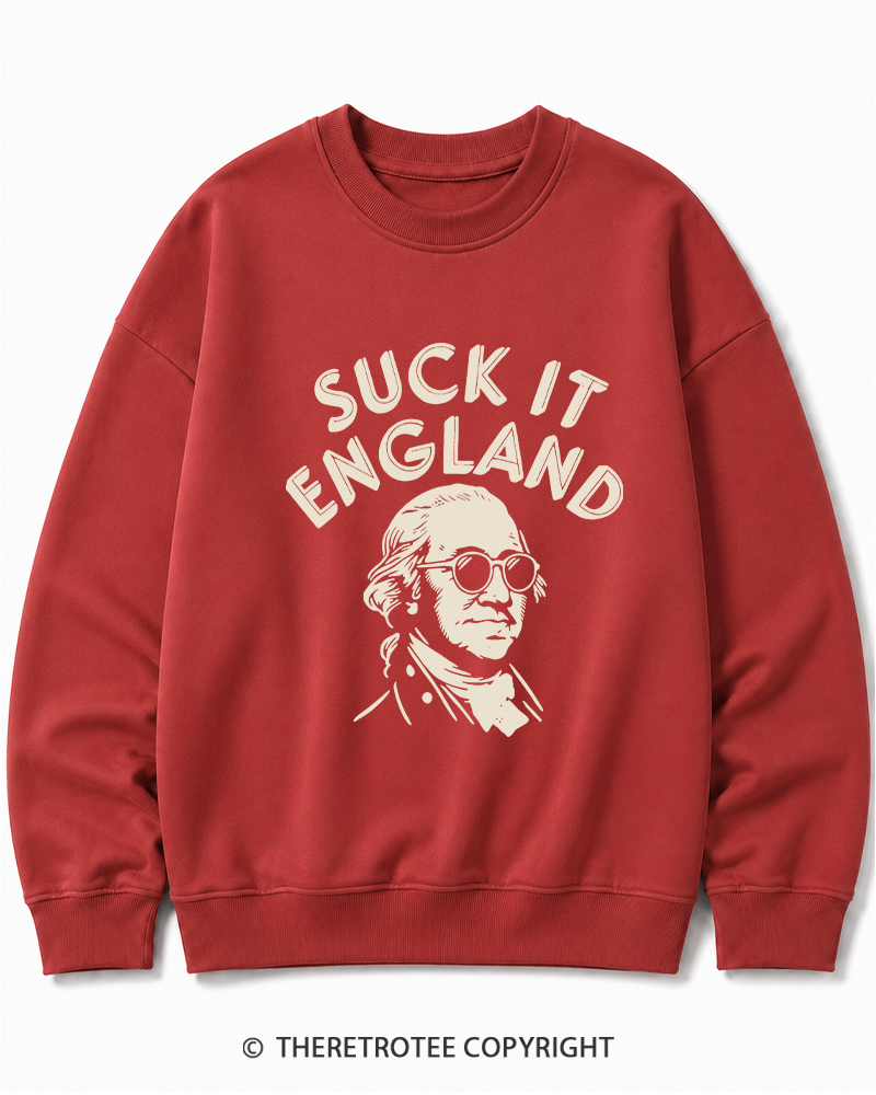 TheRetroTee Suck It, England Cotton Sweatshirt