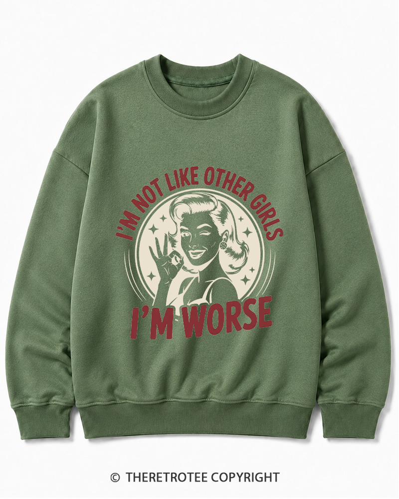 TheRetroTee Gardening Because Murder Is Wrong 1950s Cotton Sweatshirt
