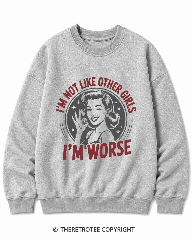 TheRetroTee Gardening Because Murder Is Wrong 1950s Cotton Sweatshirt