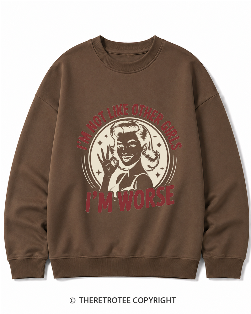TheRetroTee Gardening Because Murder Is Wrong 1950s Cotton Sweatshirt