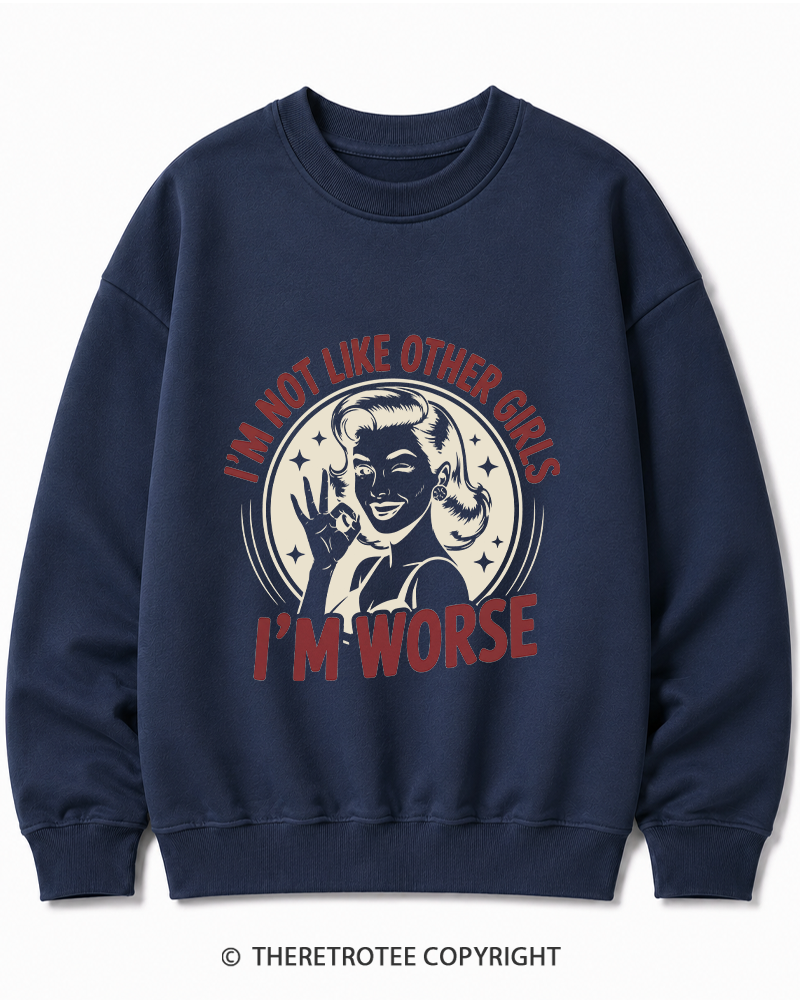 TheRetroTee Gardening Because Murder Is Wrong 1950s Cotton Sweatshirt