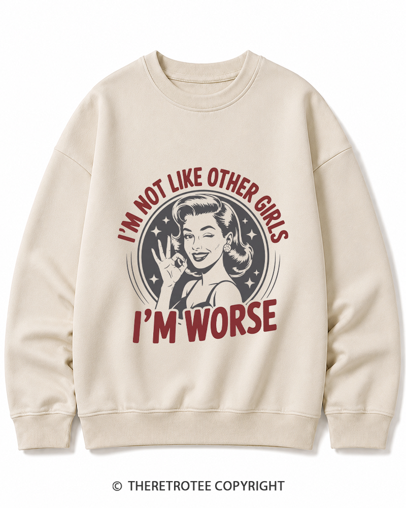 TheRetroTee I’m Not Like Other Girls 1950s Cotton Sweatshirt
