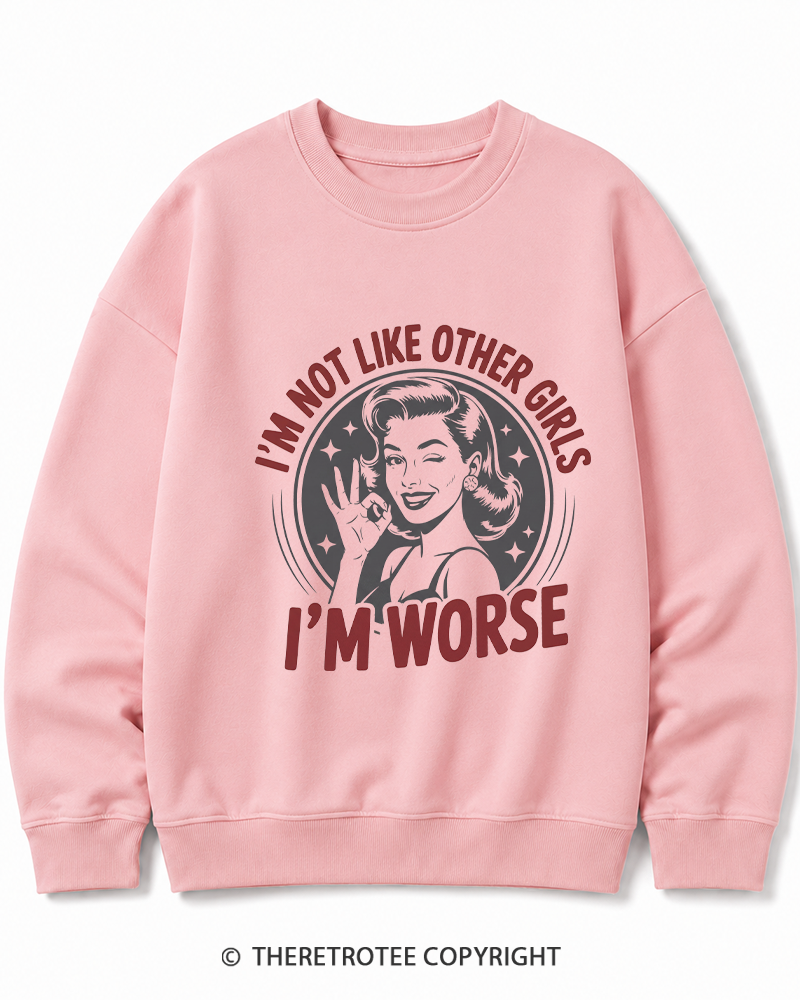 TheRetroTee Gardening Because Murder Is Wrong 1950s Cotton Sweatshirt