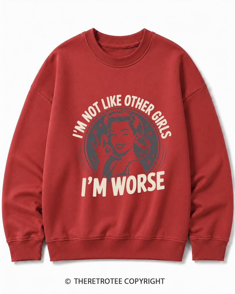 TheRetroTee Gardening Because Murder Is Wrong 1950s Cotton Sweatshirt