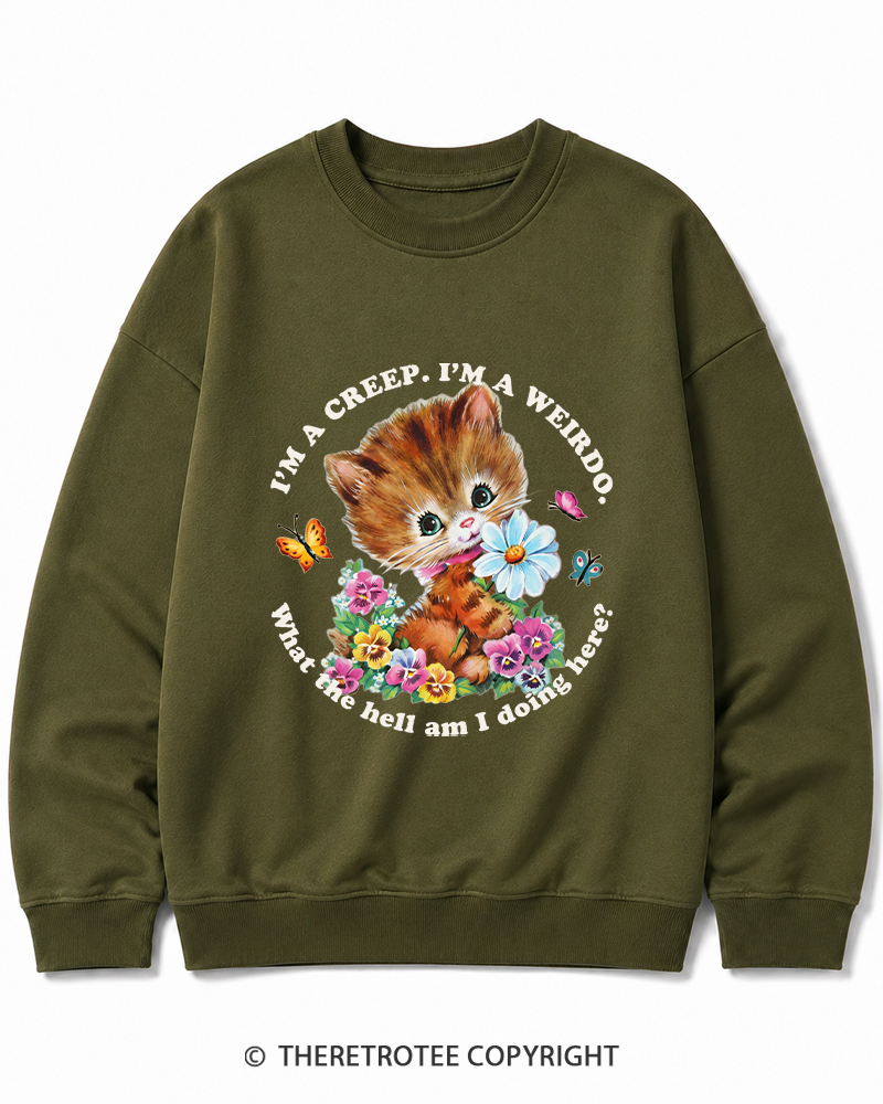 TheRetroTee I'm a Creep 1990s Cotton Sweatshirt