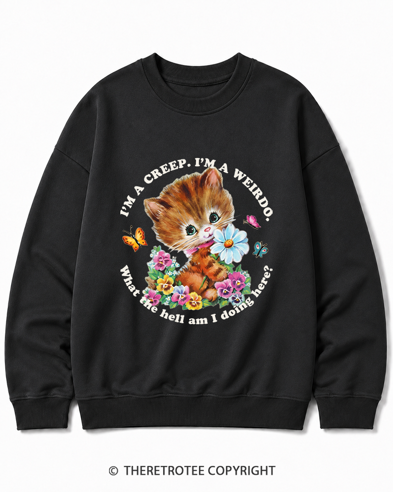 TheRetroTee I'm a Creep 1990s Cotton Sweatshirt