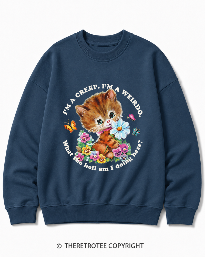 TheRetroTee I'm a Creep 1990s Cotton Sweatshirt