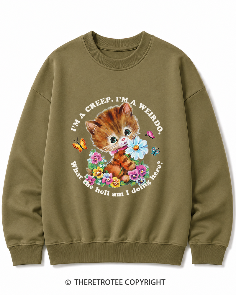 TheRetroTee I'm a Creep 1990s Cotton Sweatshirt