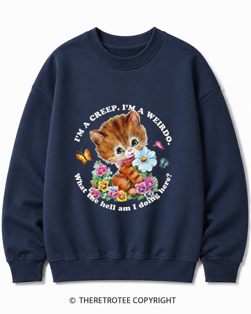 TheRetroTee I'm a Creep 1990s Cotton Sweatshirt
