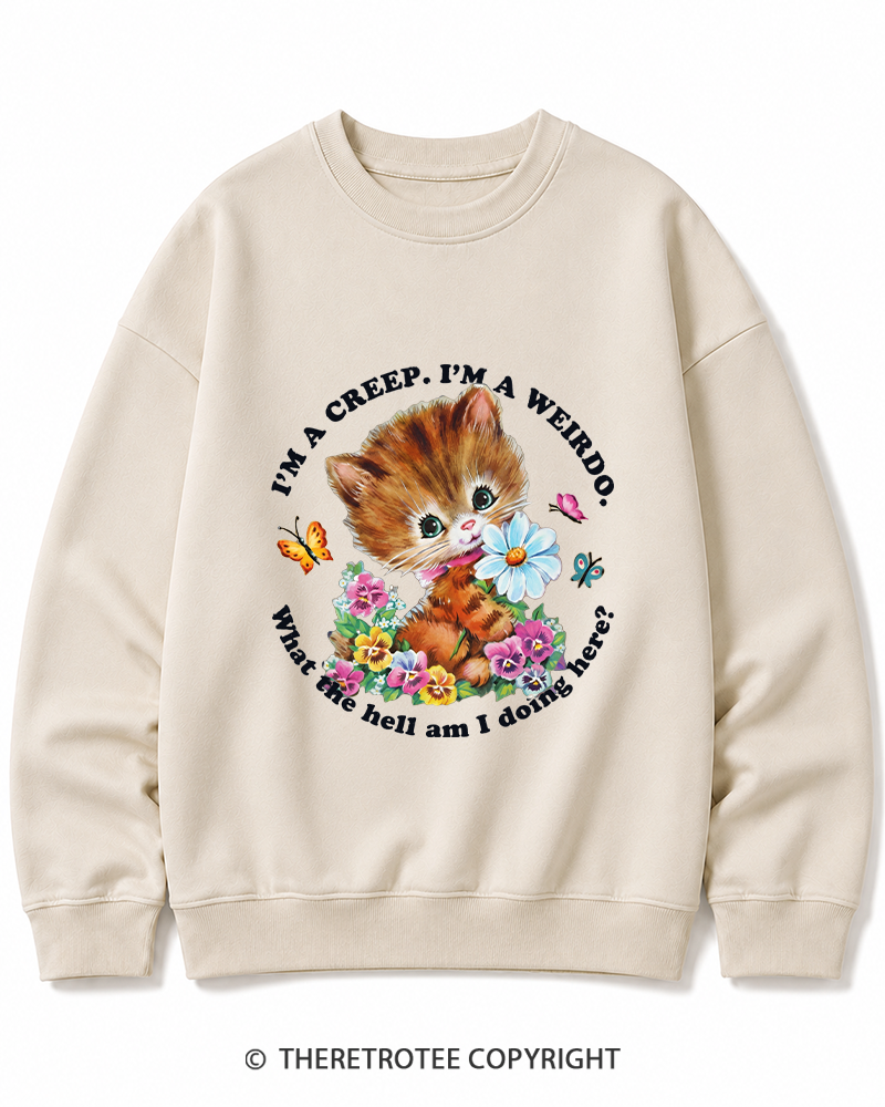 TheRetroTee I'm a Creep 1990s Cotton Sweatshirt