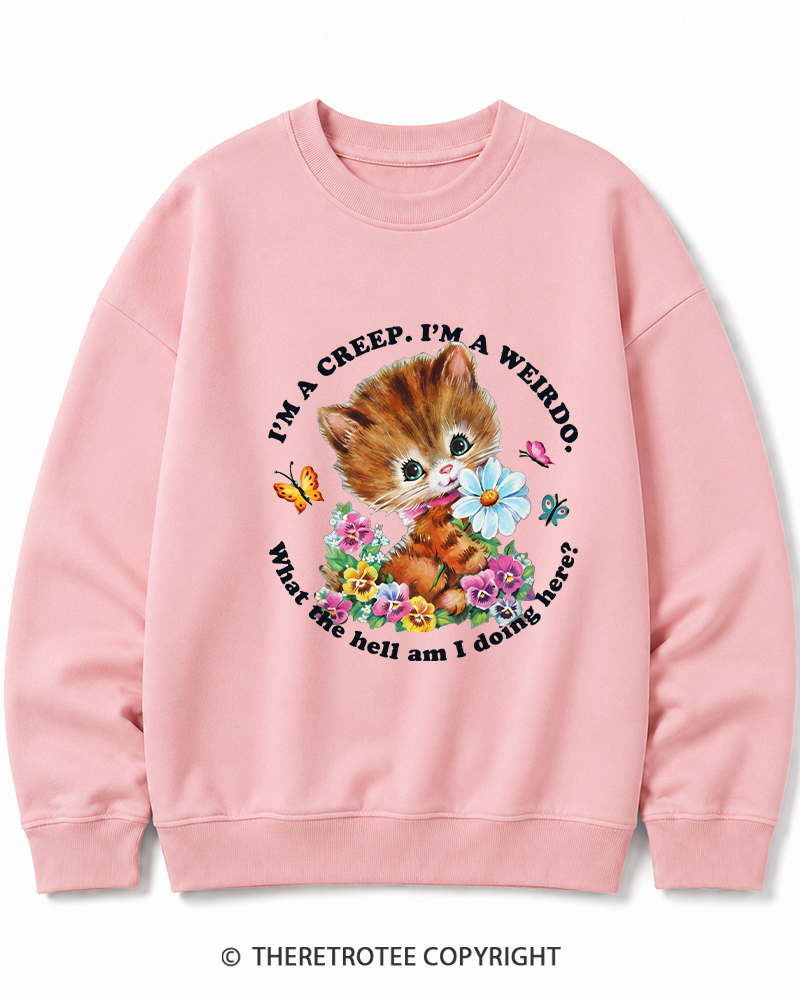TheRetroTee I'm a Creep 1990s Cotton Sweatshirt