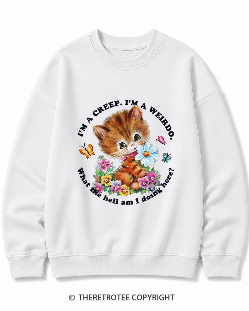 TheRetroTee I'm a Creep 1990s Cotton Sweatshirt