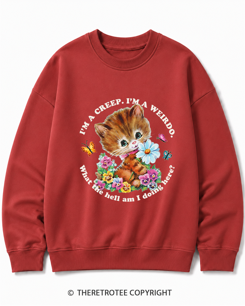TheRetroTee I'm a Creep 1990s Cotton Sweatshirt