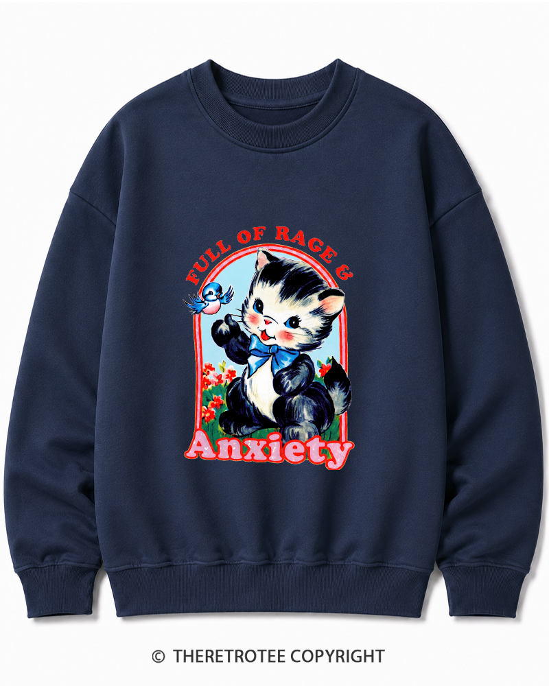 TheRetroTee Rage & Anxiety Humor 1970s Cotton Sweatshirt