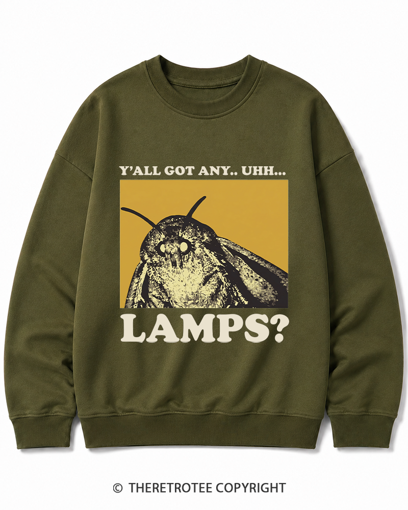 TheRetroTee Y'all Got Any Uhh... Lamps 1980s Cotton Sweatshirt