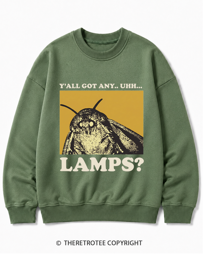 TheRetroTee Y'all Got Any Uhh... Lamps 1980s Cotton Sweatshirt