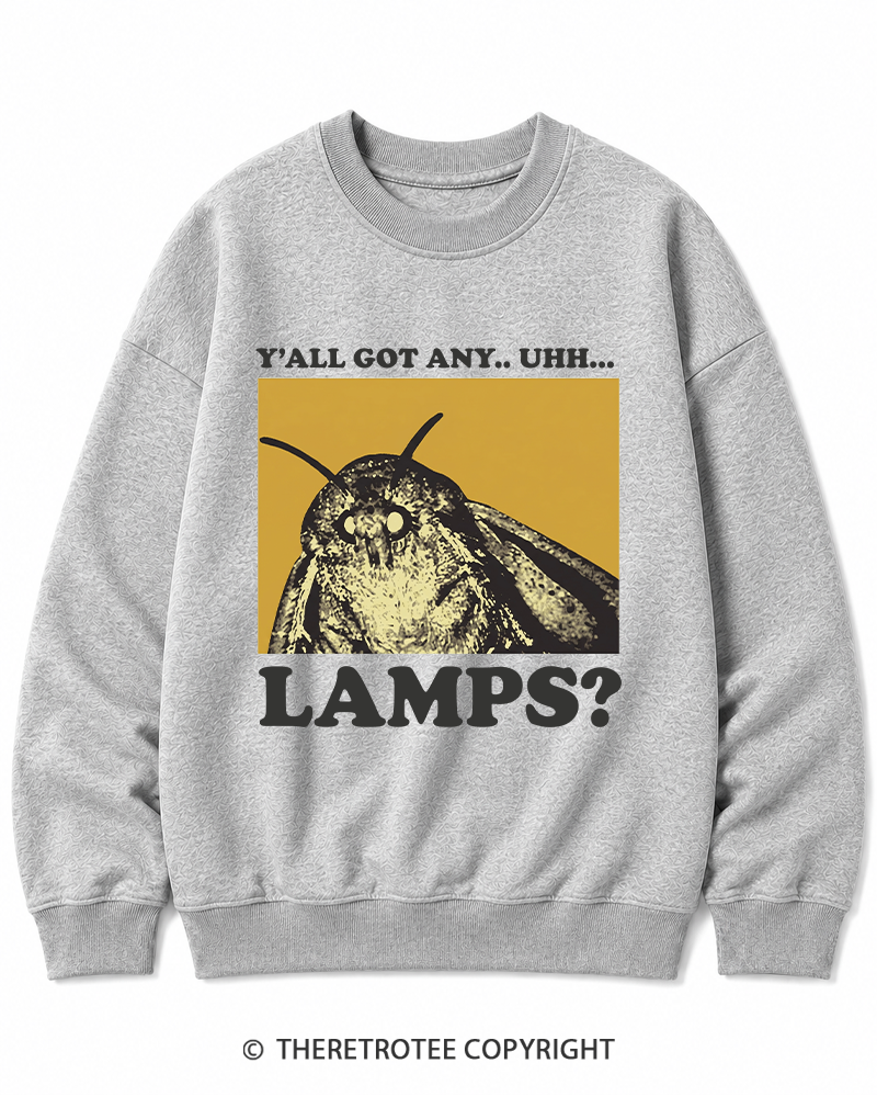 TheRetroTee Y'all Got Any Uhh... Lamps 1980s Cotton Sweatshirt