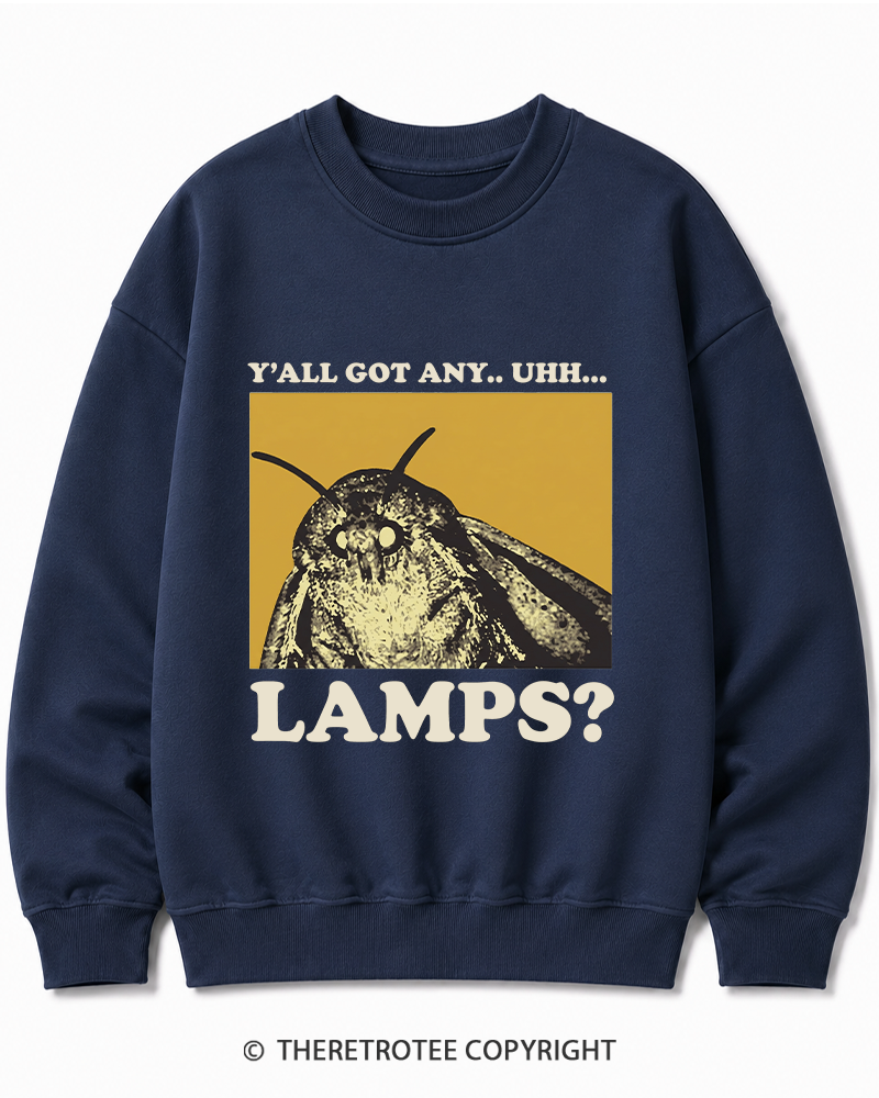 TheRetroTee Y'all Got Any Uhh... Lamps 1980s Cotton Sweatshirt