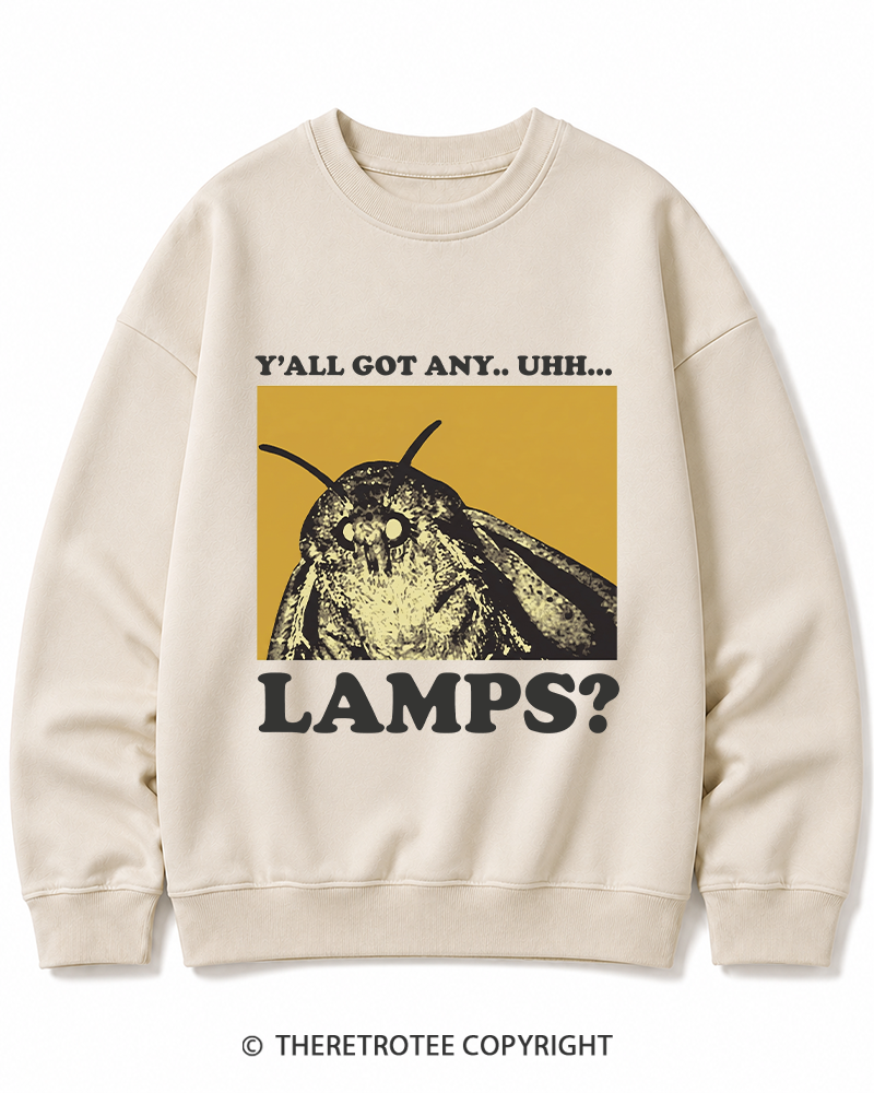 TheRetroTee Y'all Got Any Uhh... Lamps 1980s Cotton Sweatshirt