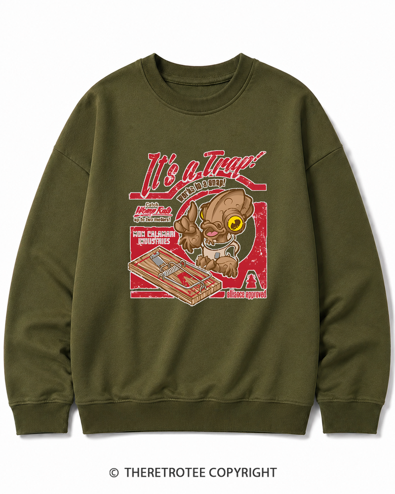 TheRetroTee It's a Trap 1980s Cotton Sweatshirt