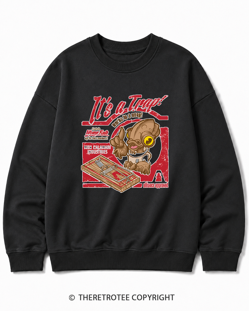 TheRetroTee It's a Trap 1980s Cotton Sweatshirt