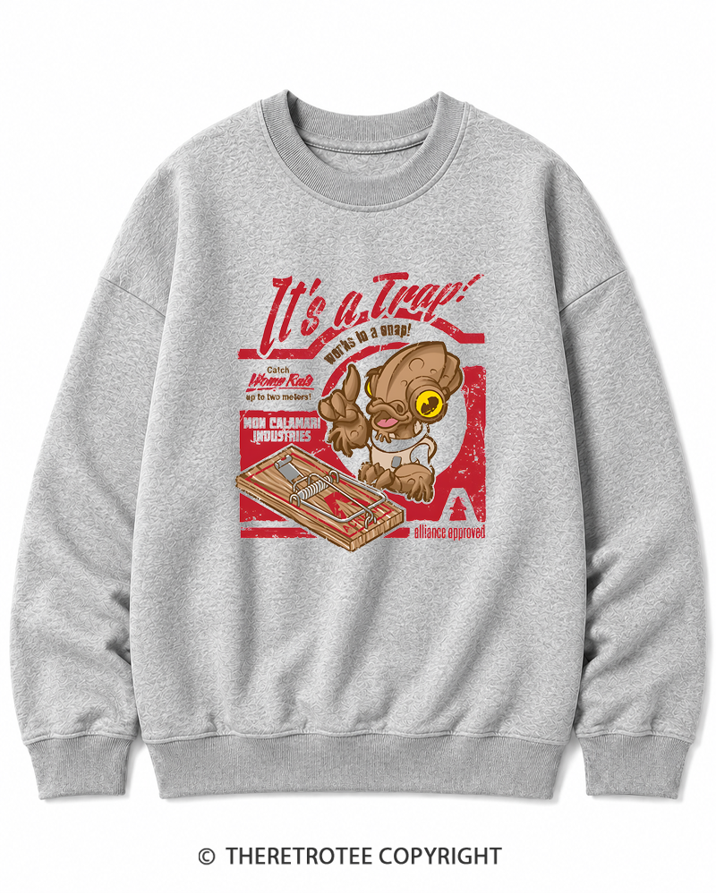 TheRetroTee It's a Trap 1980s Cotton Sweatshirt