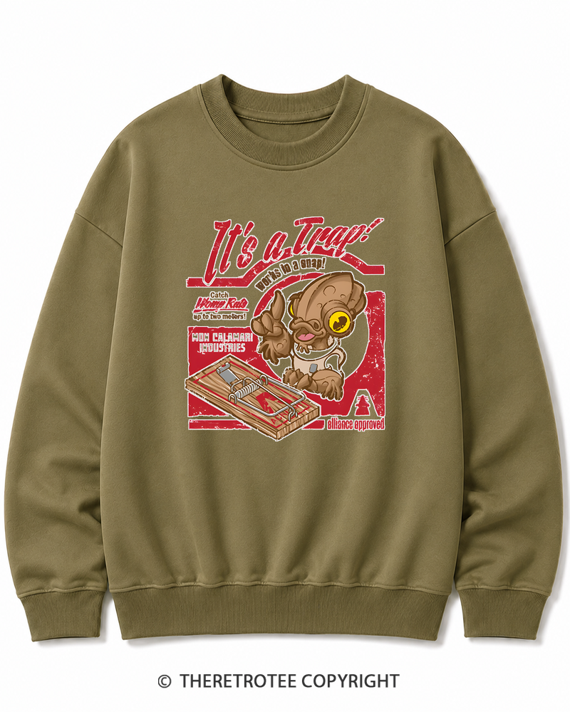 TheRetroTee It's a Trap 1980s Cotton Sweatshirt