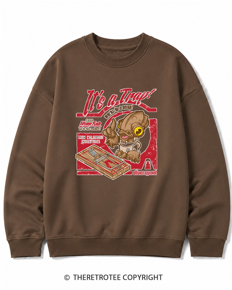TheRetroTee It's a Trap 1980s Cotton Sweatshirt