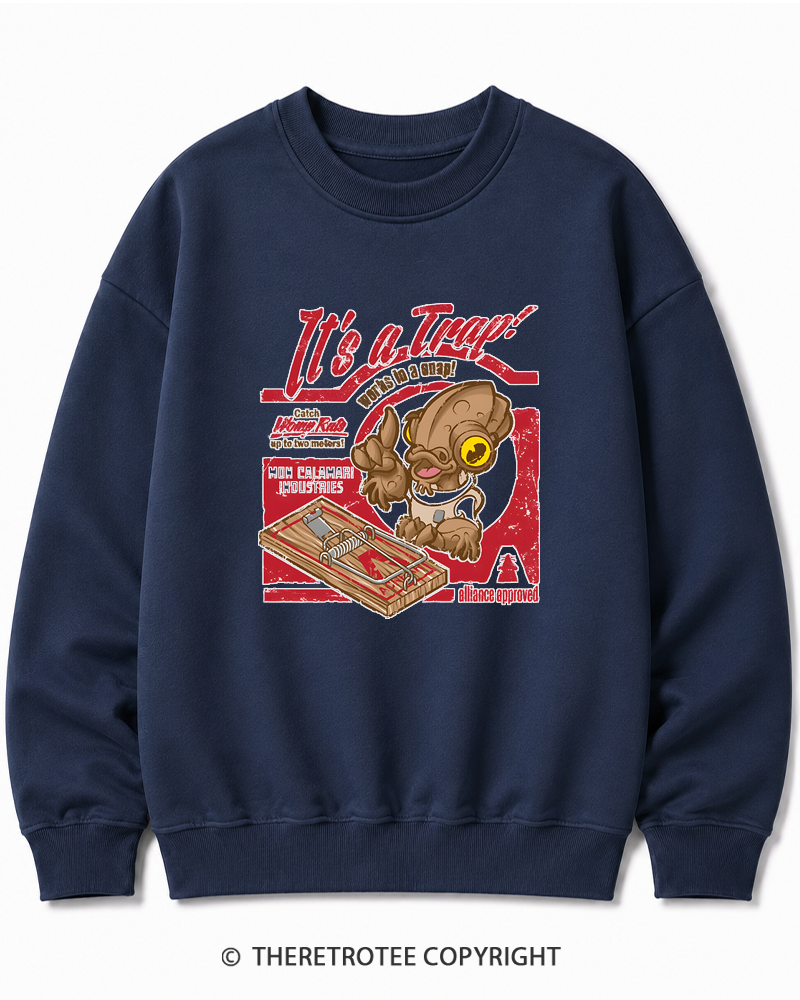 TheRetroTee It's a Trap 1980s Cotton Sweatshirt